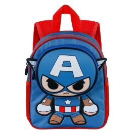 Mochila Pocket Bobblehead Marvel Capitán América Azul