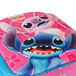 Mochila 3D Pequeña Match Disney Lilo y Stitch Rosa