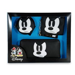 Pack con Billetero + Monederos Angry Disney Mickey Mouse Negro