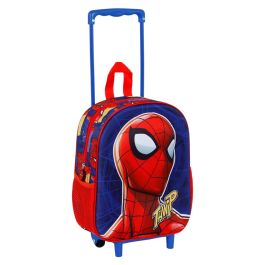 Mochila 3D con Ruedas Pequeña Sides Marvel Spiderman Azul