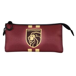 Estuche Portatodo Triple ECO Gryffindor22 Harry Potter Burdeos