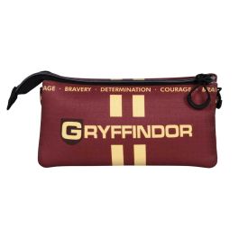 Estuche Portatodo Triple ECO Gryffindor22 Harry Potter Burdeos