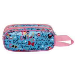 Estuche Portatodo 3D Doble Big Smile Disney Minnie Mouse Azul