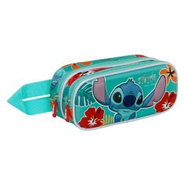 Estuche Portatodo 3D Doble Tropic Disney Lilo y Stitch Azul