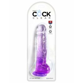 Vibrador Pipedream King Cock Clear Morado Multicolor