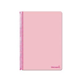 Cuaderno Espiral Liderpapel Folio Write Tapa Blanda 80H 60 gr Cuadro 4 mm Con Margen Color Rosa 10 unidades