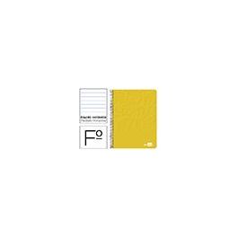 Cuaderno Espiral Liderpapel Folio Write Tapa Blanda 80H 60 gr Horizontal Con Margen Color Amarillo 10 unidades