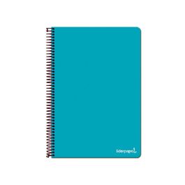 Cuaderno Espiral Liderpapel Folio Write Tapa Blanda 80H 60 gr Horizontal Con Margen Color Turquesa 10 unidades