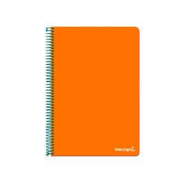 Cuaderno Espiral Liderpapel Folio Write Tapa Blanda 80H 60 gr Pauta 2,5 mm Con Margen Color Naranja 10 unidades