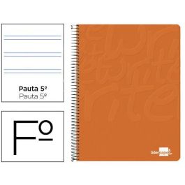 Cuaderno Espiral Liderpapel Folio Write Tapa Blanda 80H 60 gr Pauta 2,5 mm Con Margen Color Naranja 10 unidades