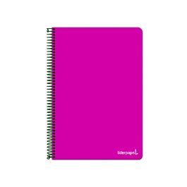 Cuaderno Espiral Liderpapel Folio Write Tapa Blanda 80H 60 gr Pauta 2,5 mm Con Margen Color Rosa 10 unidades