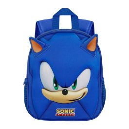 Mochila 3D Pequeña Face Sonic The Hedgehog - SEGA Azul