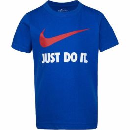 Camiseta de Manga Corta Infantil Nike Swoosh Azul Precio: 20.9500005. SKU: S6484953