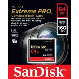 Sandisk 64GB Extreme Pro CF 160MB/s memoria flash CompactFlash