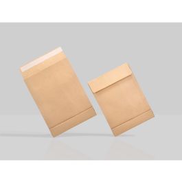 Sobre Liderpapel Bolsa Fuelle Kraft 280x365x30 mm Solapa Tirade Silicona Papel 120 gr Caja De 50 Unidades