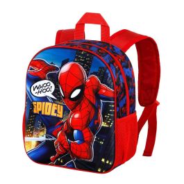 Mochila 3D Pequeña Mighty Marvel Spiderman Rojo