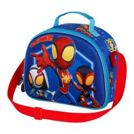 Bolsa Portamerienda 3D Spinners Marvel Spiderman Azul