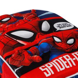 Mochila 3D Pequeña Stronger Marvel Spiderman Rojo