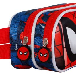 Estuche Portatodo 3D Doble Stronger Marvel Spiderman Rojo