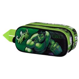 Estuche Portatodo 3D Doble Superhuman Marvel Hulk Verde