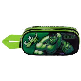 Estuche Portatodo 3D Doble Superhuman Marvel Hulk Verde