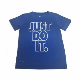 Camiseta de Manga Corta Infantil Nike Verbaige Azul Precio: 24.95000035. SKU: S6472125