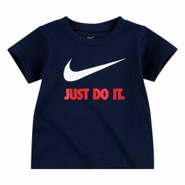Camiseta de Manga Corta Infantil Nike Swoosh Azul marino