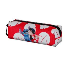 Estuche Portatodo Cuadrado FAN 2.2 Kiss Disney Lilo y Stitch Rojo