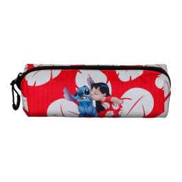 Estuche Portatodo Cuadrado FAN 2.2 Kiss Disney Lilo y Stitch Rojo