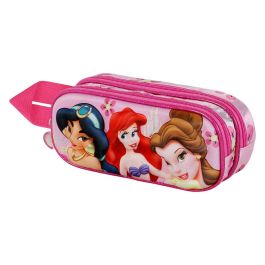 Estuche Portatodo 3D Doble Palace Disney Princesas Rosa