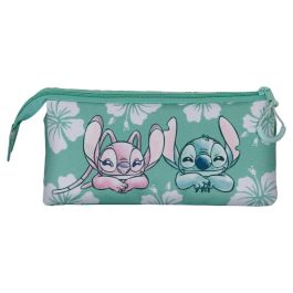 Estuche Portatodo Triple Tropic Disney Lilo y Stitch Azul