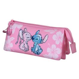 Estuche Portatodo Triple Pink Disney Lilo y Stitch Rosa