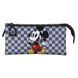 Estuche Portatodo Triple Move Disney Mickey Mouse Gris