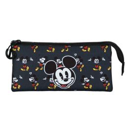 Estuche Portatodo Triple Looks Disney Mickey Mouse Negro