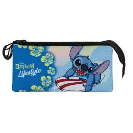 Estuche Portatodo Triple Lifestyle Disney Lilo y Stitch Azul