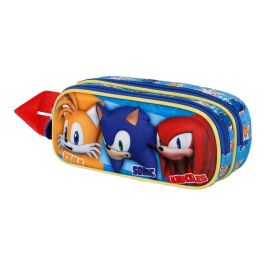 Estuche Portatodo 3D Doble Trio Sonic Azul