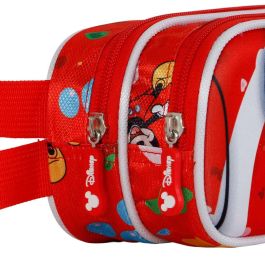 Estuche Portatodo 3D Doble Twirl Disney Mickey Mouse Rojo