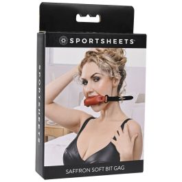 Mordaza Sportsheets Soft Negro/Rojo