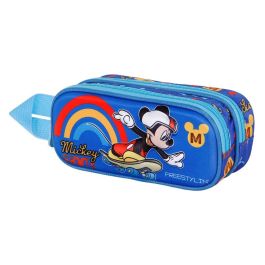 Estuche Portatodo 3D Doble Freestyle Disney Mickey Mouse Azul