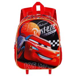 Mochila 3D con Ruedas Pequeña Bumper Disney Cars 3 Rojo