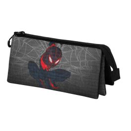 Estuche Portatodo Triple Spin Marvel Spiderman Gris