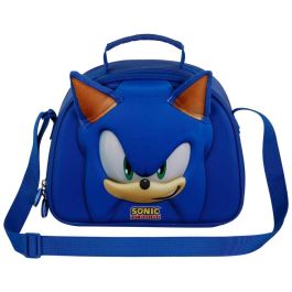 Bolsa Portamerienda 3D Face Sonic The Hedgehog - SEGA Azul