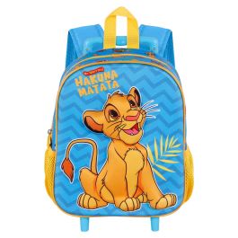 Mochila 3D con Ruedas Pequeña Hakuna Disney El Rey León Azul