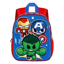 Mochila 3D Pequeña Mini Heroes Marvel Los Vengadores Multicolor