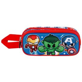 Estuche Portatodo 3D Doble Mini Heroes Marvel Los Vengadores Multicolor