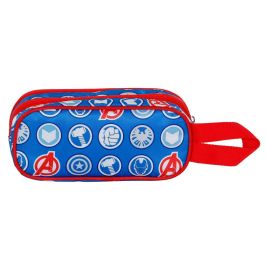 Estuche Portatodo 3D Doble Mini Heroes Marvel Los Vengadores Multicolor