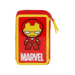 Estuche Plumier Completo Triple Alloy Marvel Iron Man Rojo