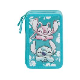 Estuche Plumier Completo Triple Tropic Disney Lilo y Stitch Azul