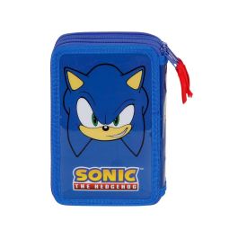 Estuche Plumier Completo Triple Sight Sonic The Hedgehog - SEGA Azul