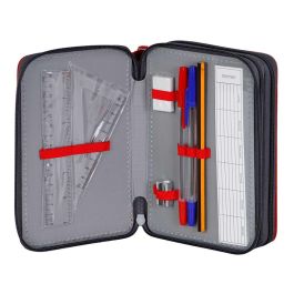 Marvel Spiderman Estuche Plumier Escolar Triple Completo con 3 Compartimentos, 18 Lápices, 18 Rotuladores, 2 Bolígrafos y Accesorios Multicolor Marvel Spiderman Estuche Plumier Escolar Triple Completo con 3 Compartimentos, 18 Lápices, 18 Rotuladores, 2 Bolígrafos y Accesorios Multicolor